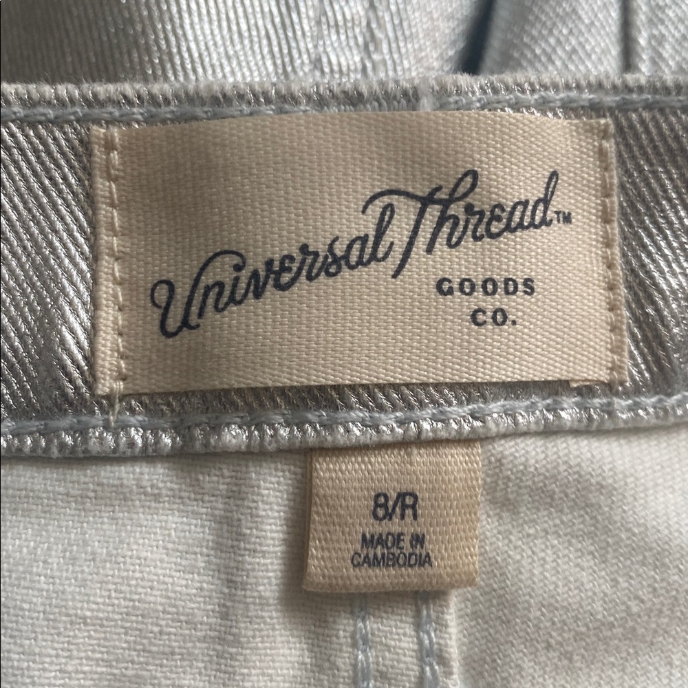Universal thread size 8 silver metallic 90’s baggy jeans.pants - Picture 2 of 7